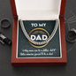 To My Dad Cuban Link Gold Chain, To My Dad Necklace From Daughter, Gift For Dad From Son, Fathers Day Necklace For Men