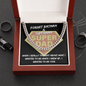 Super Dad Cuban Link Gold Chain, To My Dad Necklace From Daughter, Gift For Dad From Son, Fathers Day Necklace For Men
