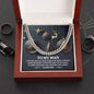 To My Man Necklace, Cuban Necklace For Men, Christmas Gifts For Man, Mens Gold Cuban Link Chain, To My Man Necklaces Gift