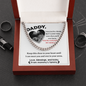 To My Daddy Cuban Link Gold Chain, To My Dad Newborn Necklace, To My Daddy Necklace From Mommy's Tummy, Fathers Day Gifts For Dad