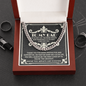 To My Dad Cuban Link Gold Chain, To My Dad Necklace, Gifts For Dad From Son, Cuban Chain Necklace For Men