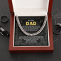 To My Dad Cuban Link Gold Chain, To My Dad Necklace From Son, Easter Gift For Dad, Fathers Day Gifts For Dad