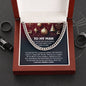 To My Man Necklace, Promise Necklace For Men, Stainless Steel Men Chain Cuban Links, 925 Cuban Link Chain For Men