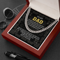 To My Dad Cuban Link Gold Chain, To My Dad Necklace From Son, Easter Gift For Dad, Fathers Day Gifts For Dad