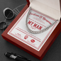 To My Man Cuban Chain Necklace, Valentine Day Presents For Man, Husband Valentine Day Gifts From Wife, Valentine Day Gifts For Husband And Wife
