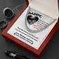 To My Daddy Cuban Link Gold Chain, To My Dad Newborn Necklace, To My Daddy Necklace From Mommy's Tummy, Fathers Day Gifts For Dad
