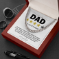 To My Dad Cuban Link Gold Chain, Necklace To My Dad Cuban Link, Gift For Fathers Day From Wife, Gift For Fathers Day