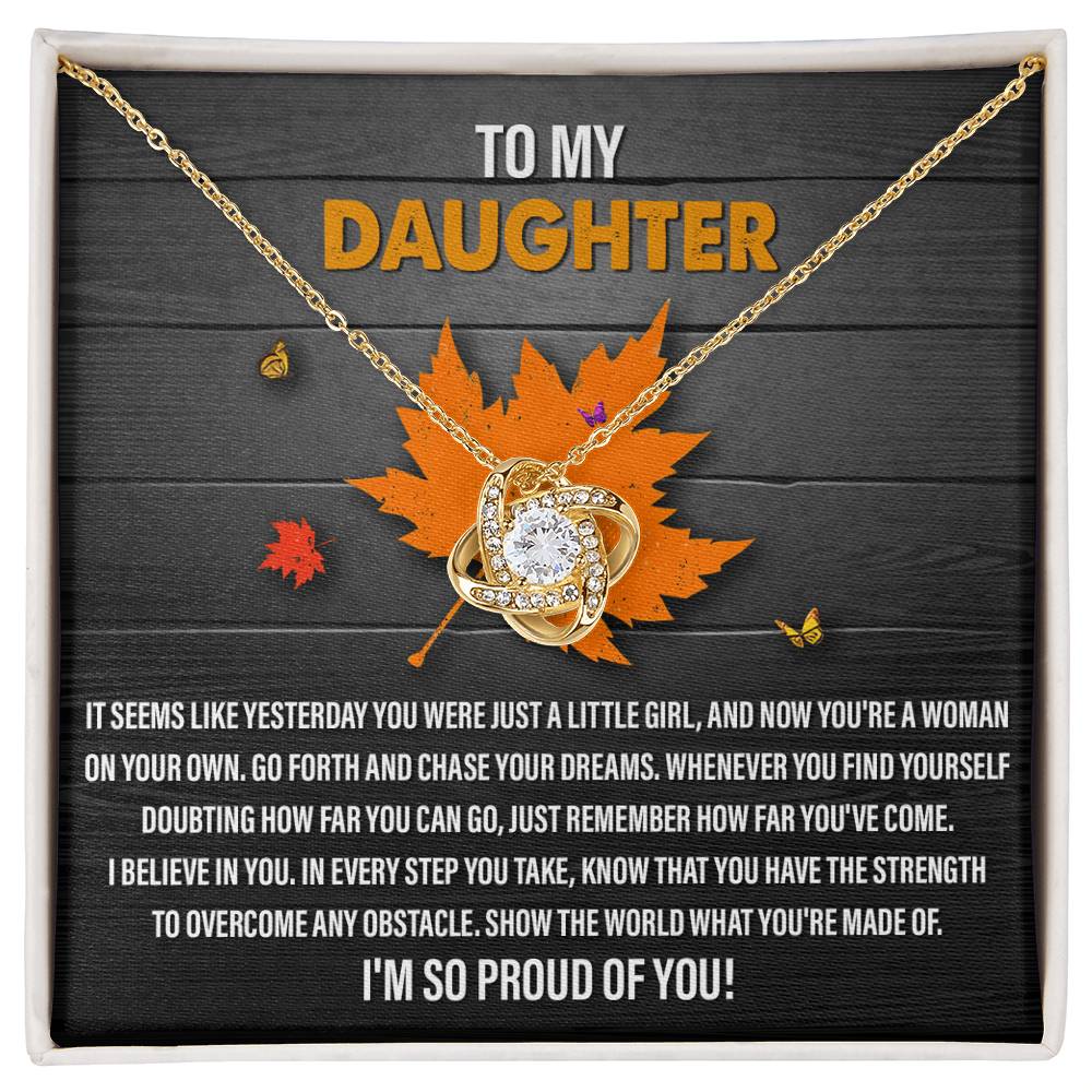 Necklace For Daughter From Mom, Best Daughter Ever Gifts, To My Daughter Necklace From Dad