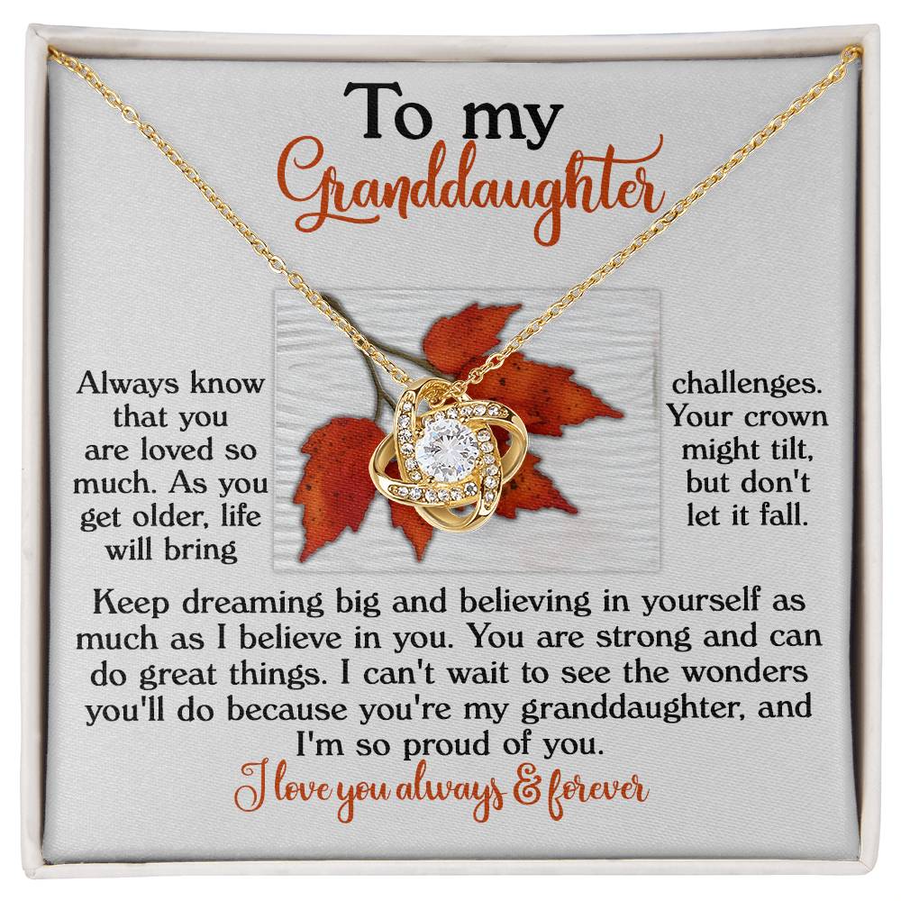 To My Granddaughter Necklace, Gifts Valentines Day For Granddaughter, Grandmother Granddaughter Necklace, Papa Necklace For Granddaughter