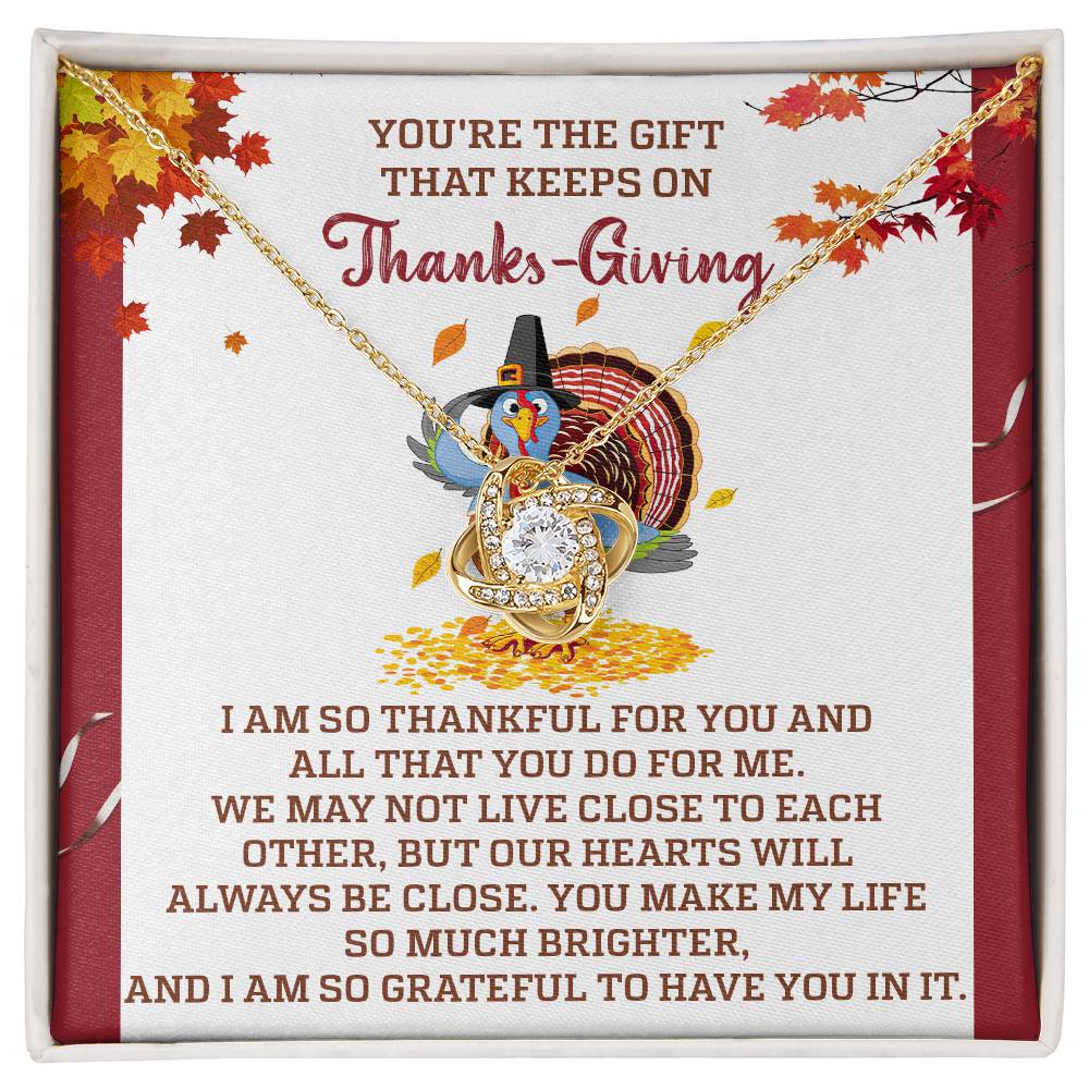 Thanksgiving Love Knot Necklace – A Timeless Jewelry Gift For Women, Mothers, And Soulmates To Show Appreciation And Cherish The Special Connection You Share