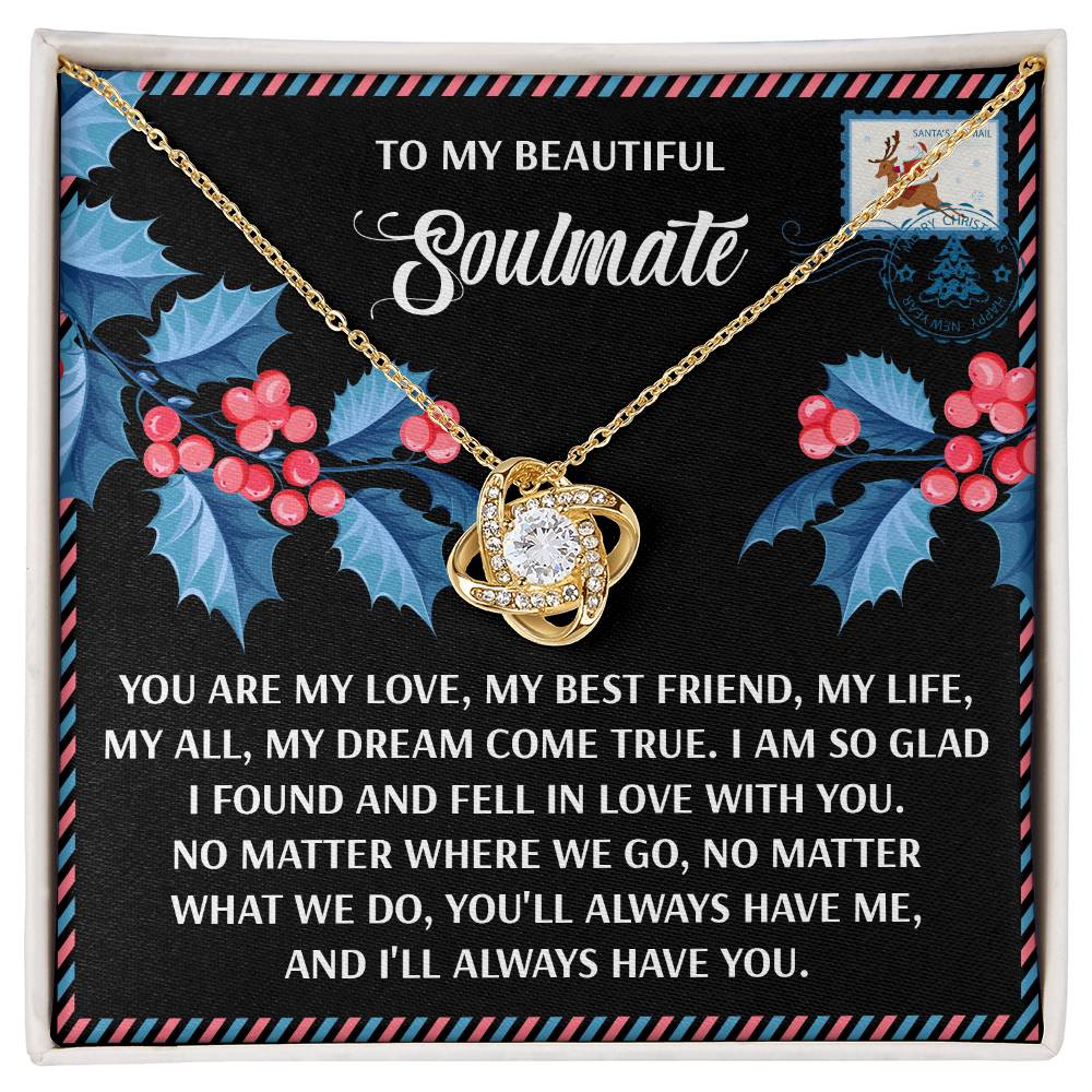 To My Beautiful Soulmate Necklace, Christmas Presents For Women, Christmas Gifts Ideas For Wife, Gifts For Her For Christmas