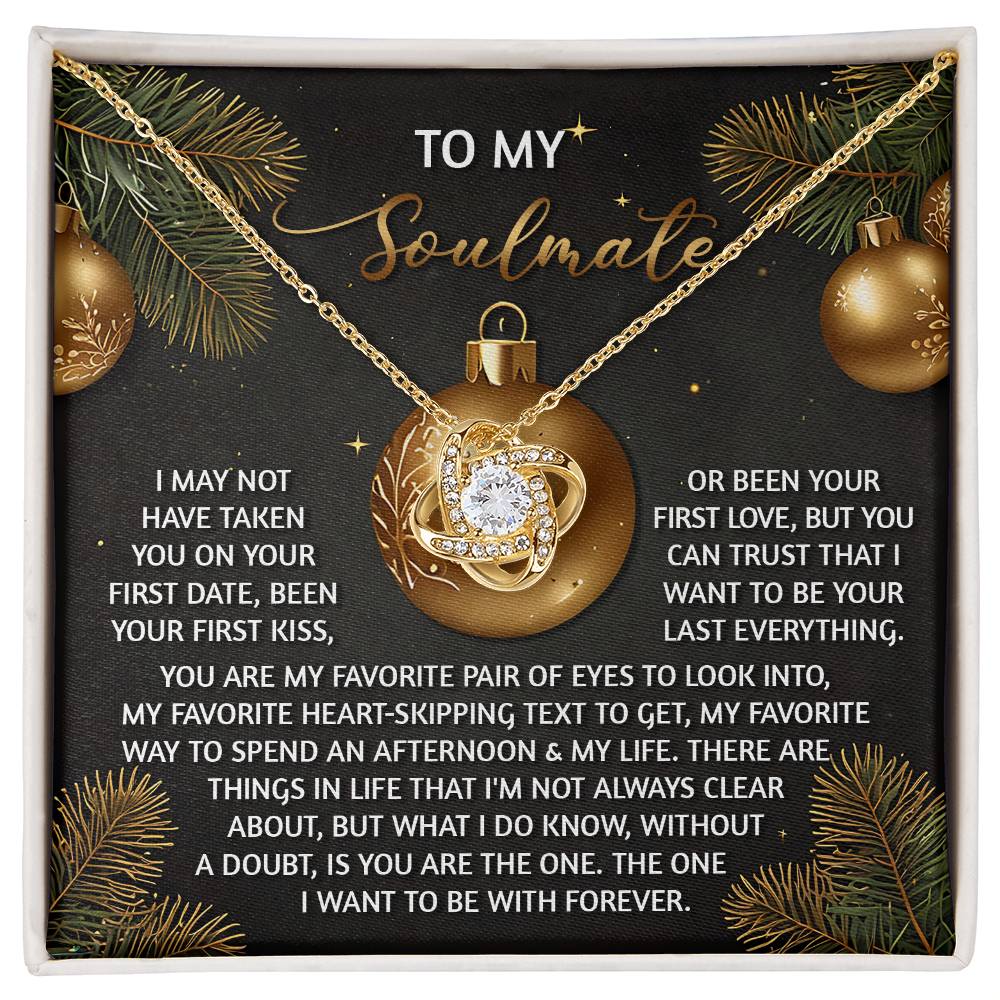 To My Soulmate Necklace, Wife Christmas Gift, Best Christmas Gifts For My Wife, Funny Christmas Gift For Wife