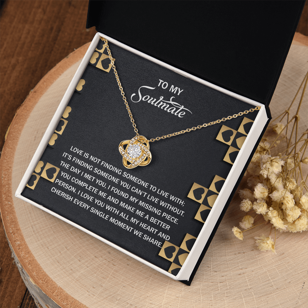 To My Soulmate Necklace, Valentine Gift For Wife, Valentine Card For Wife Romantic, My Soulmate Gifts For Her, Valentine's Gifts For Wife