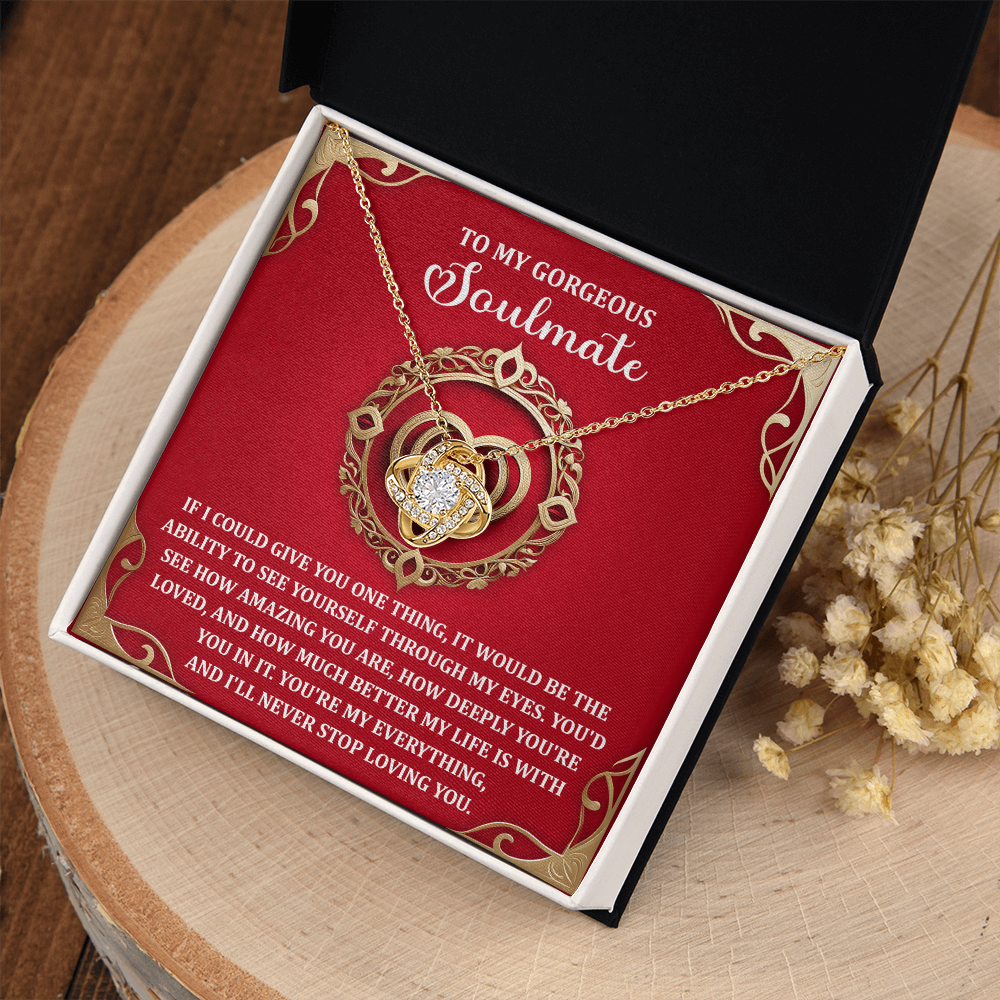 To My Gorgeous Soulmate Necklace, Special Gift For Girlfriend, Valentine's Day For Her, Girlfriend Gifts For Women, My Gorgeous Girlfriend Necklace