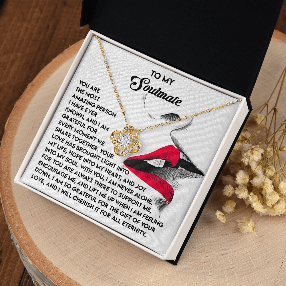 To My Soulmate Necklace, Valentine's Necklace For Her, Valentine Gifts For Husbands From Wife, Gifts For Soulmate, Valentine's Day Gifts For Women