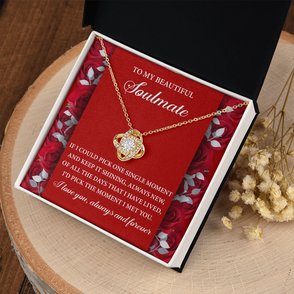 To My Beautiful Soulmate Necklace, Valentine Gifts For Girlfriend, To My Soulmate Necklace For Women, Valentine Necklaces For Women