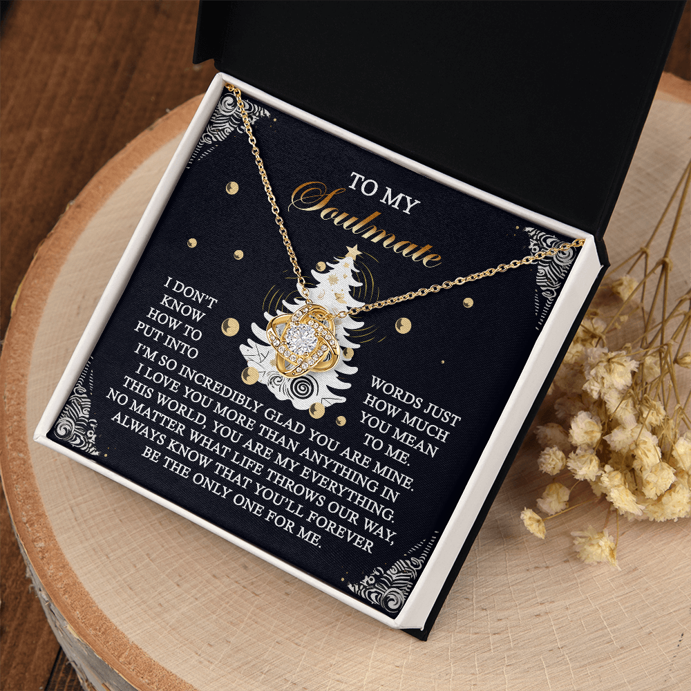 To My Soulmate Necklace For Women, Christmas Jewelry For Women, Soulmate Anniversary Jewelry, Christmas Presents For Your Girlfriend