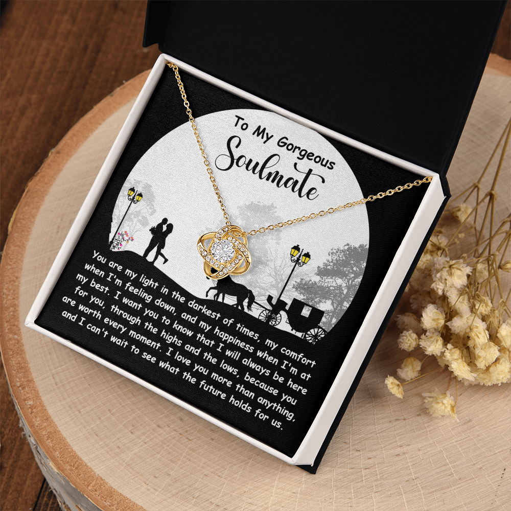 To My Gorgeous Soulmate Necklace, Necklace For Your Girlfriend, Valentine's Day Gifts For Women, Valentines Day Necklace For Girlfriend