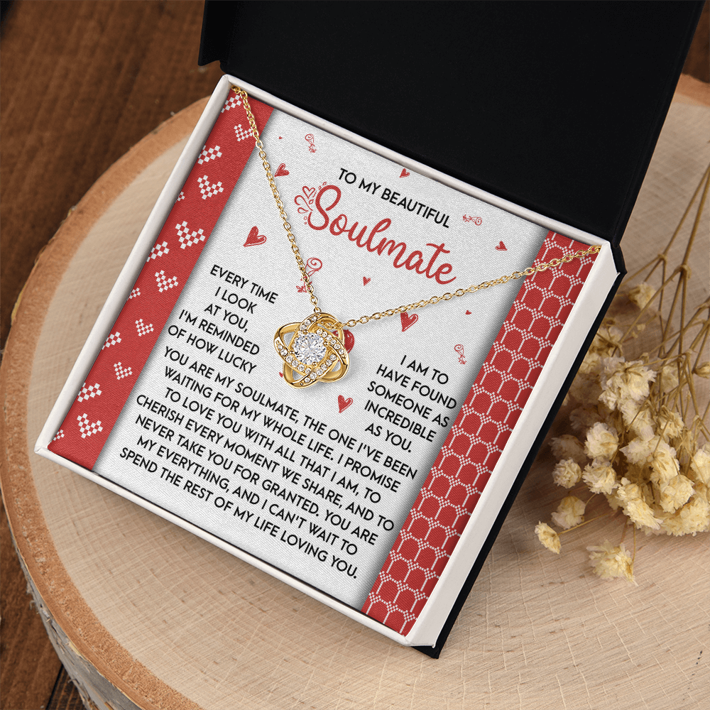 To My Beautiful Soulmate Necklace, Valentines Gifts For Girlfriend, To My Soulmate Necklace For Women Funny, Special Gifts For Girlfriend