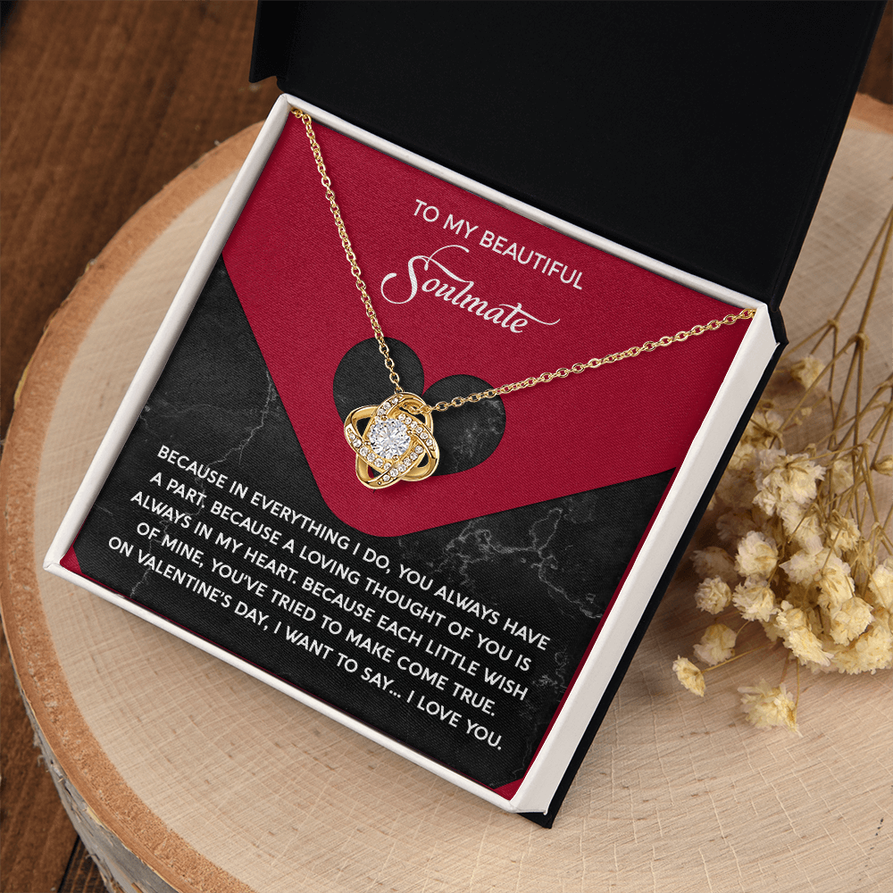To My Beautiful Soulmate Necklace, Unique Valentine Gifts For Her, Valentine Birthday Gifts, My Soulmate Gifts For Her, Valentine Jewelry For Women