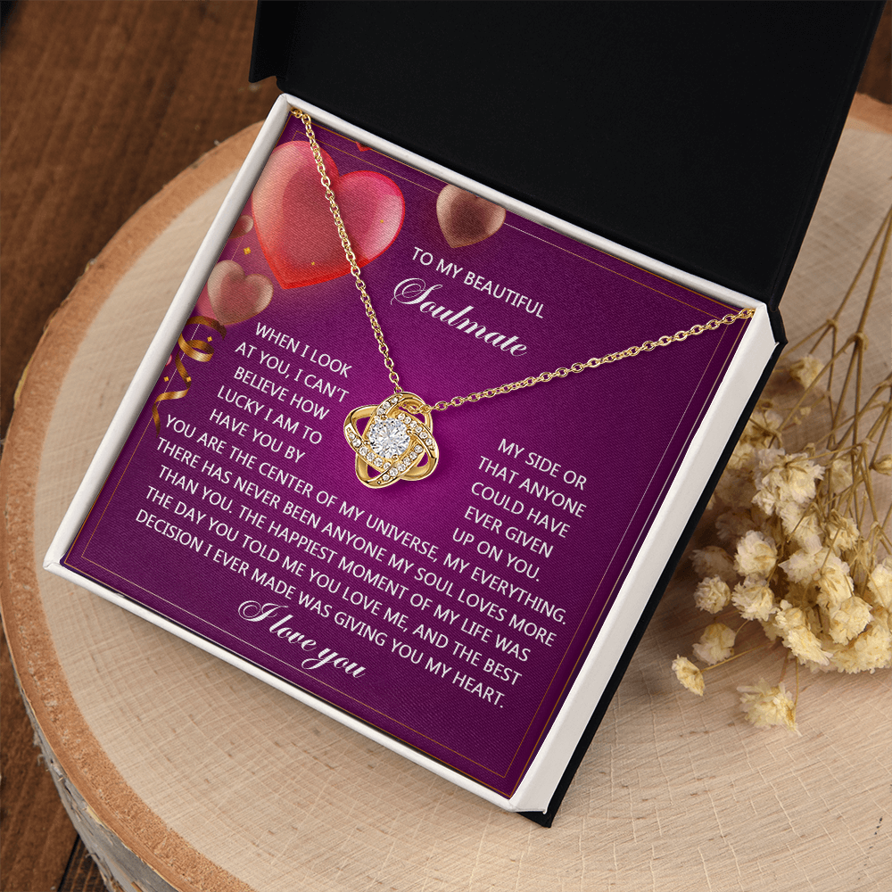 To My Beautiful Soulmate Necklace, Best Valentine Gifts For Wife, To My Wife Valentine's Day Gift, Valentine Birthday Gifts, Gifts For Soulmate