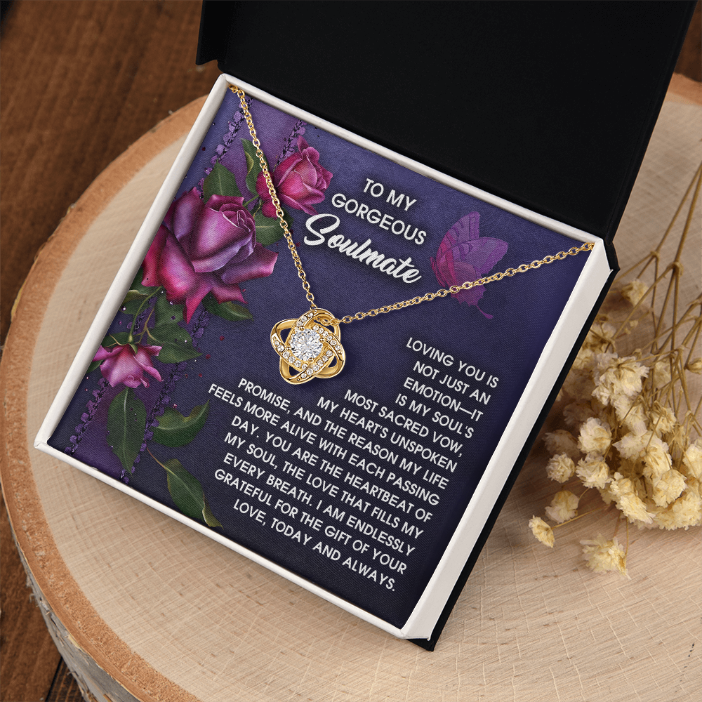 To My Gorgeous Soulmate Necklace, Best Christmas Gift For Girlfriend, My Soulmate Necklace For Her, To My Wife Valentine's Day Gift