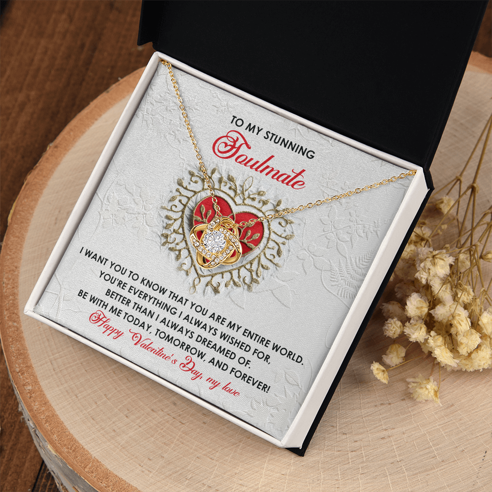 To My Stunning Soulmate Necklace, Girlfriend Birthday Gifts For Her, Valentine Gift For My Wife, Valentine Gifts For Her Romantic