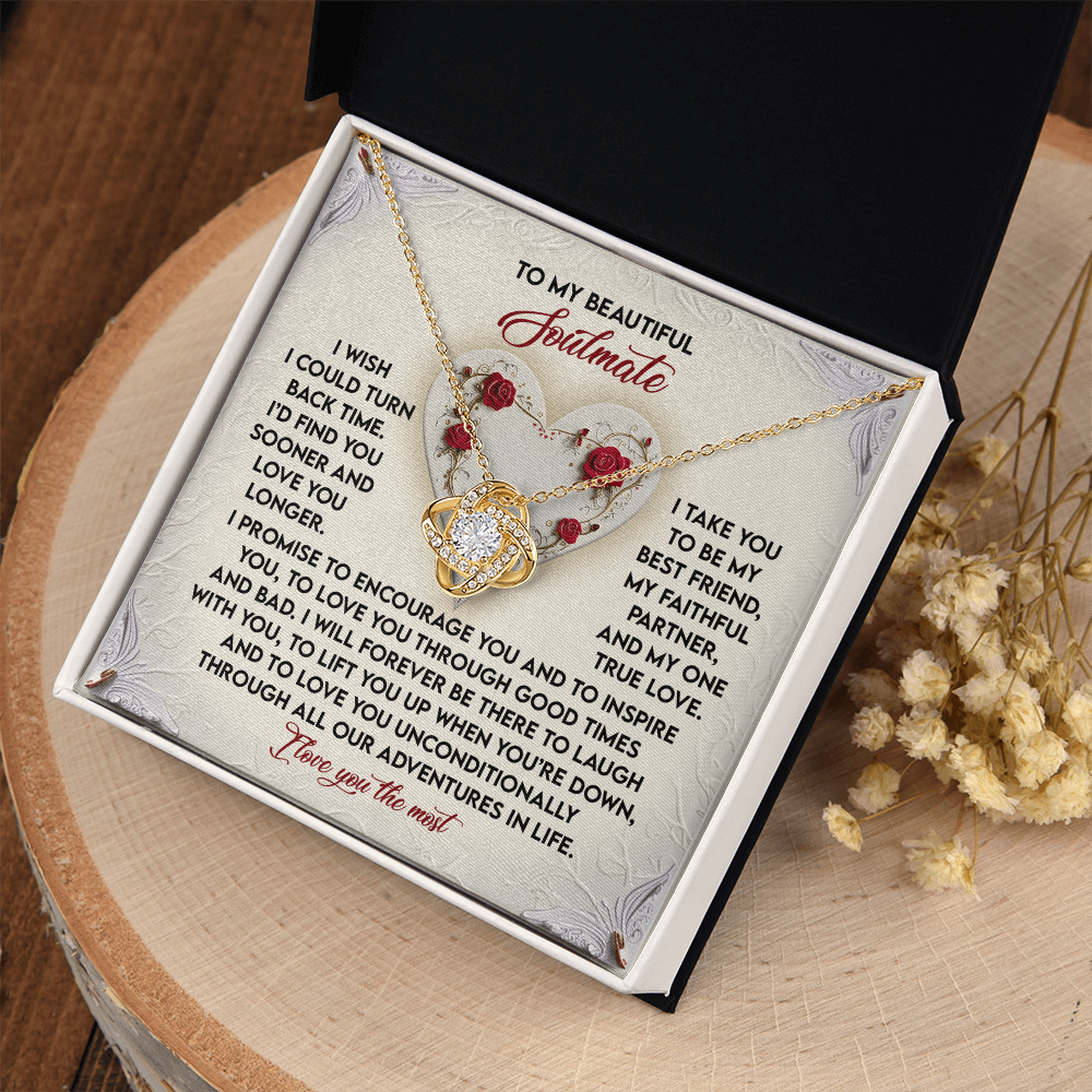 To My Beautiful Soulmate Necklace, My Love Necklace For Girlfriend, Anniversary Present For Girlfriend, Presents For Your Girlfriend