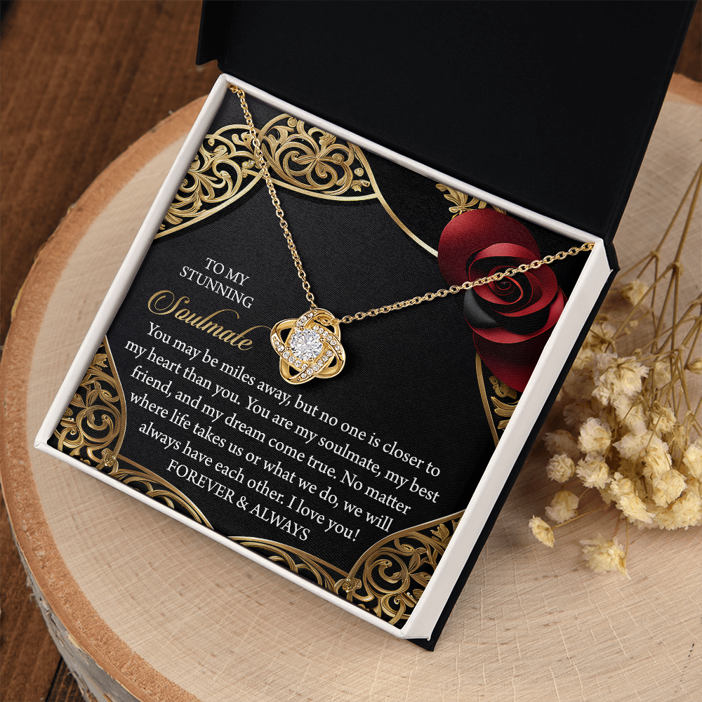 To My Stunning Soulmate Necklace, Valentine Gift For My Wife, Valentine's Gifts For Wife, Valentine Gifts For Her Romantic, Valentine's Day Gifts