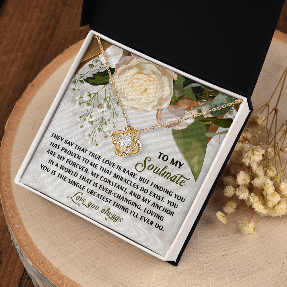 To My Soulmate Necklace, Best Presents For Girlfriend, Valentine Gifts For Wife, Mother's Day Gift For My Girlfriend, Best Gifts For My Girlfriend