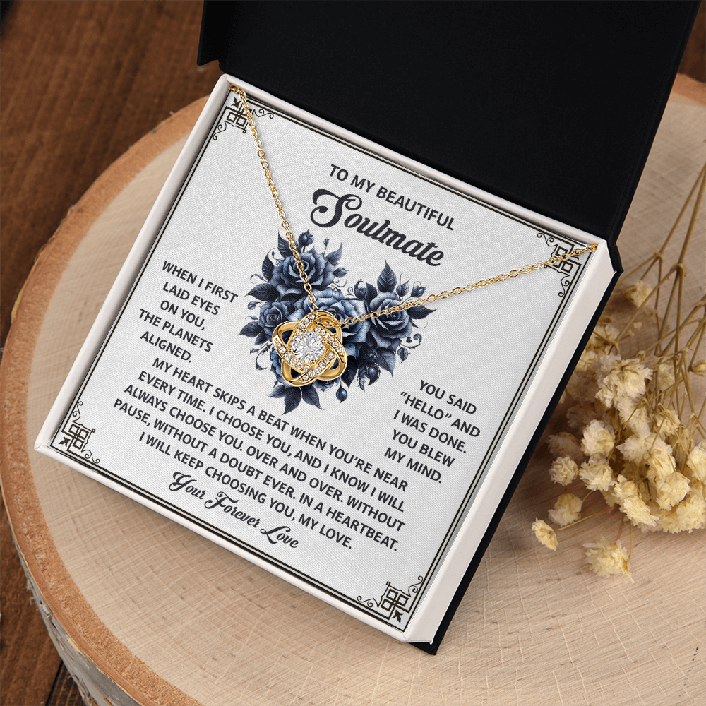 To My Beautiful Soulmate Necklace, Necklace For Valentine's Day, Valentine Gifts For My Wife, Women's Valentine's Day Gifts, Valentine Gifts For Her