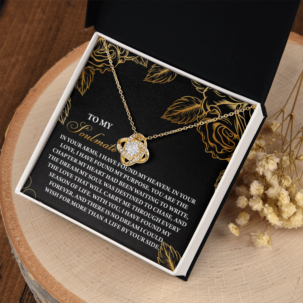 To My Soulmate Necklace, Gifts For Women Girlfriend, Valentine's Necklace For Her, Great Valentine Gifts For Her, Heart Necklace For Girlfriend