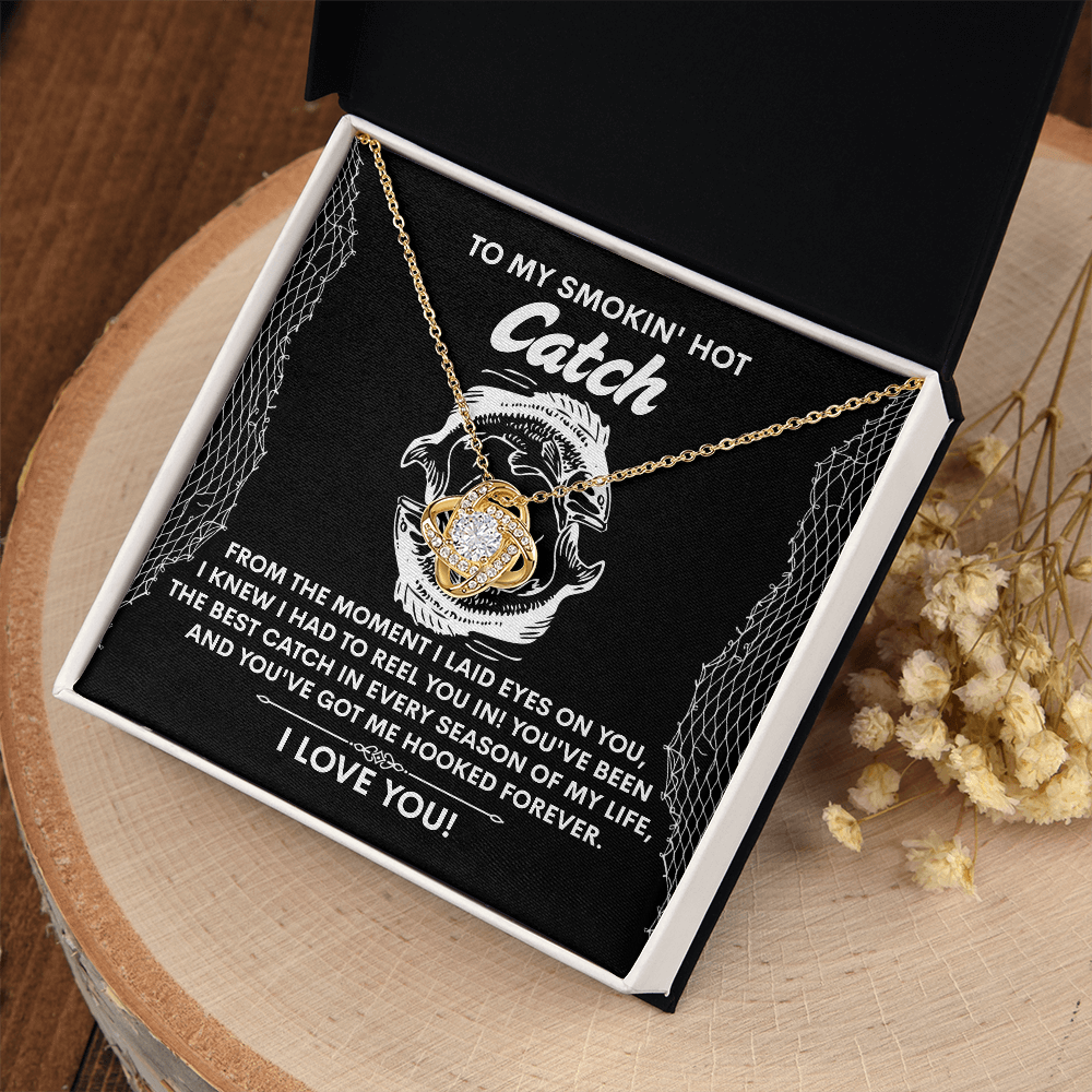 To My Smokin's Hot Catch Necklace, Valentine Gifts For Wife, Gifts For Husband From Wife Unique Christmas, Unique Valentine Gifts For Her