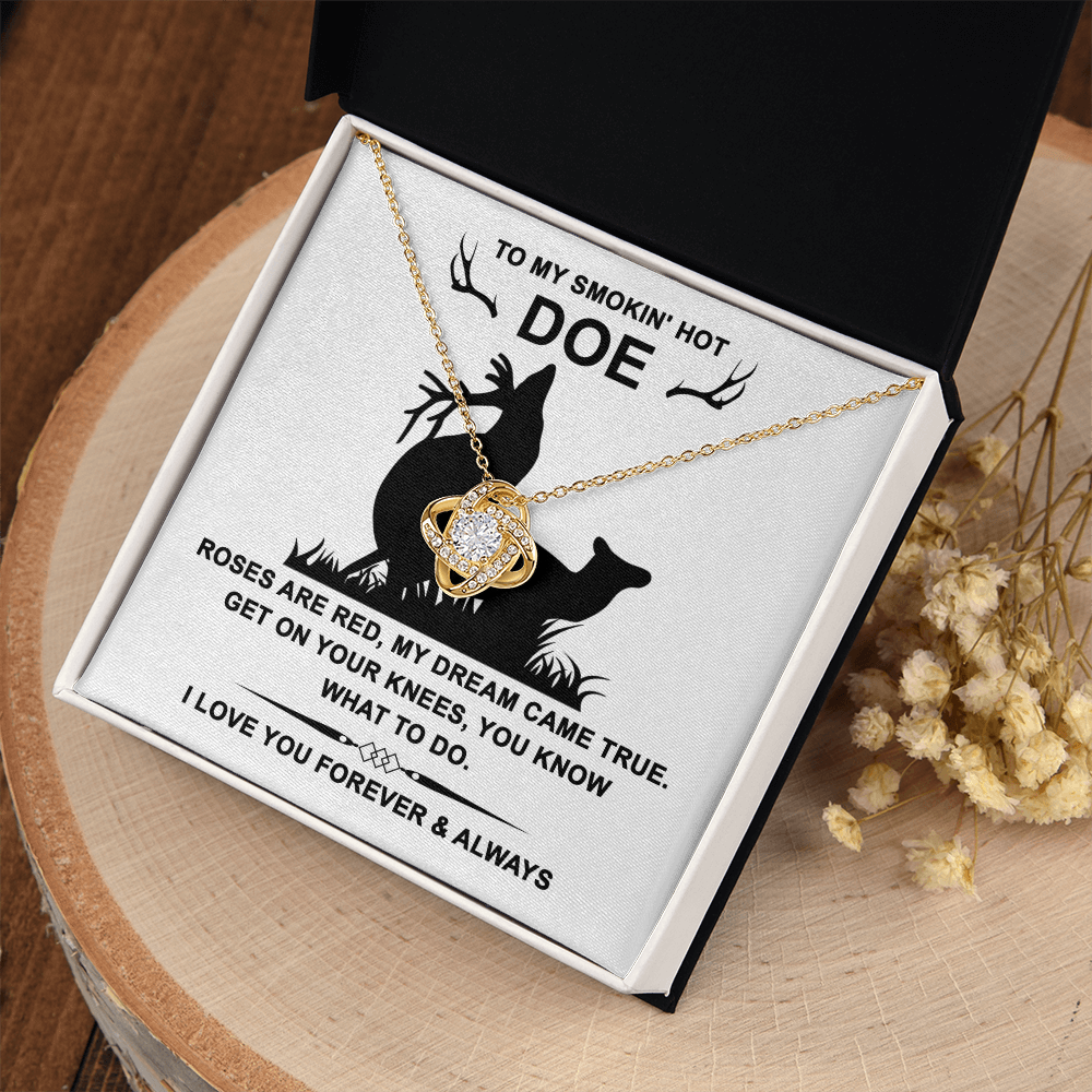 To My Smokin' Hot Doe Necklace, My Soulmate Necklace For Her, To My Wife Valentine's Day Gift, San Valentine Gift For Her, Soulmate Gifts For Her