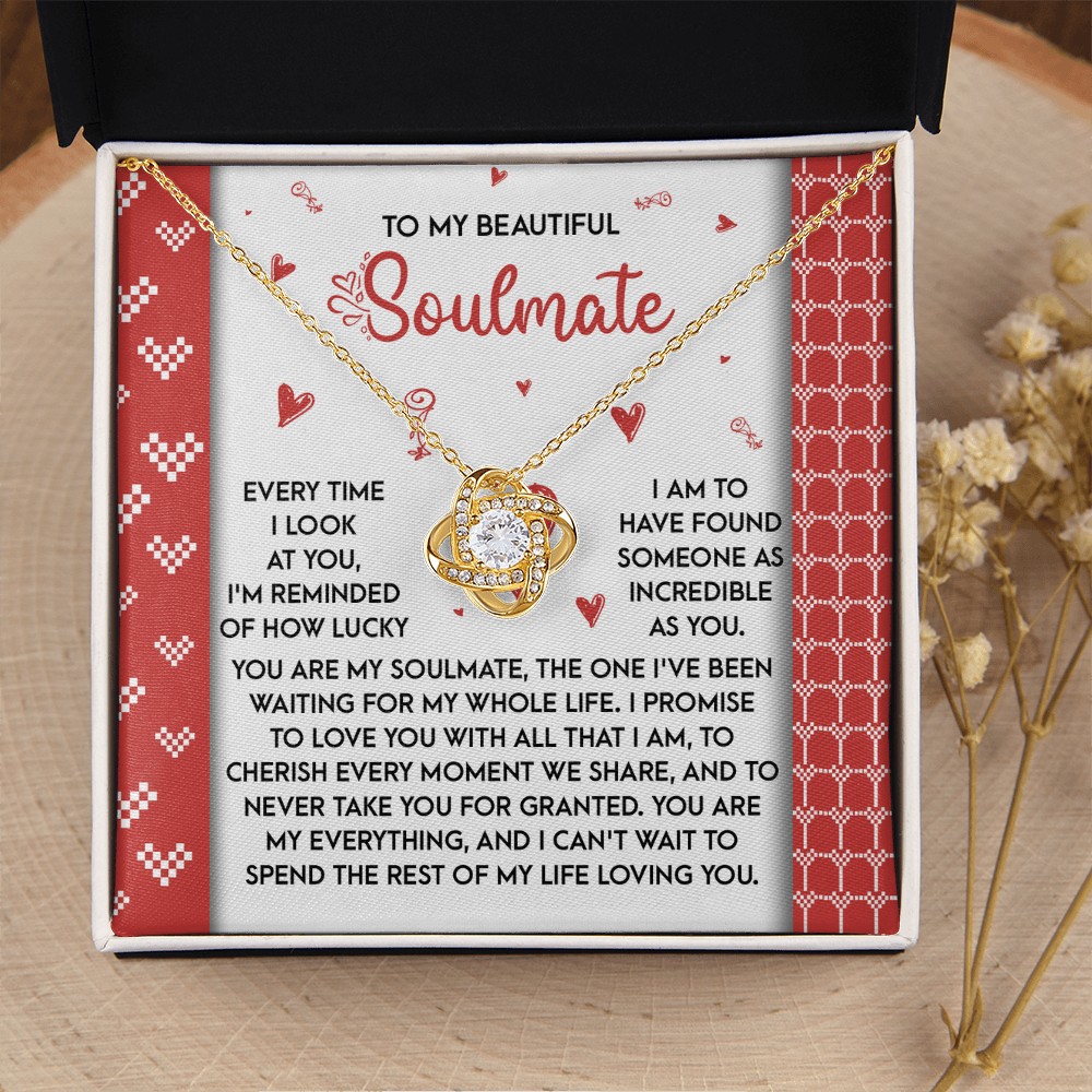 To My Beautiful Soulmate Necklace, Valentines Gifts For Girlfriend, To My Soulmate Necklace For Women Funny, Special Gifts For Girlfriend