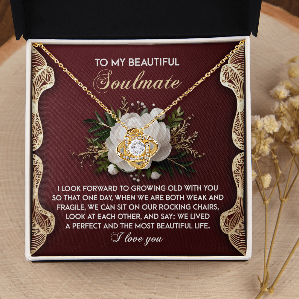 To My Beautiful Soulmate Necklace, Best Valentine Gift For Wife, Valentine For Her Gift, Soulmate Necklace For Women, Valentine's Day Gifts For Women