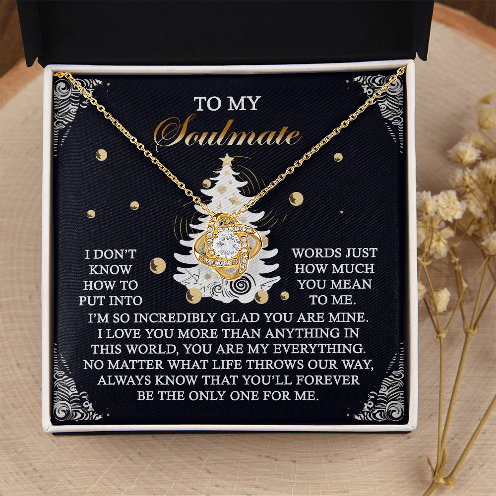 To My Soulmate Necklace For Women, Christmas Jewelry For Women, Soulmate Anniversary Jewelry, Christmas Presents For Your Girlfriend