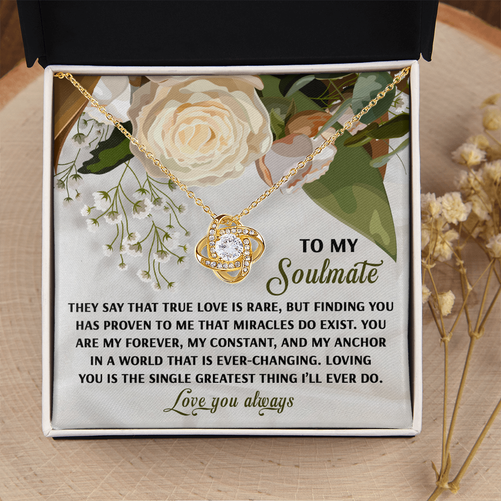 To My Soulmate Necklace, Best Presents For Girlfriend, Valentine Gifts For Wife, Mother's Day Gift For My Girlfriend, Best Gifts For My Girlfriend