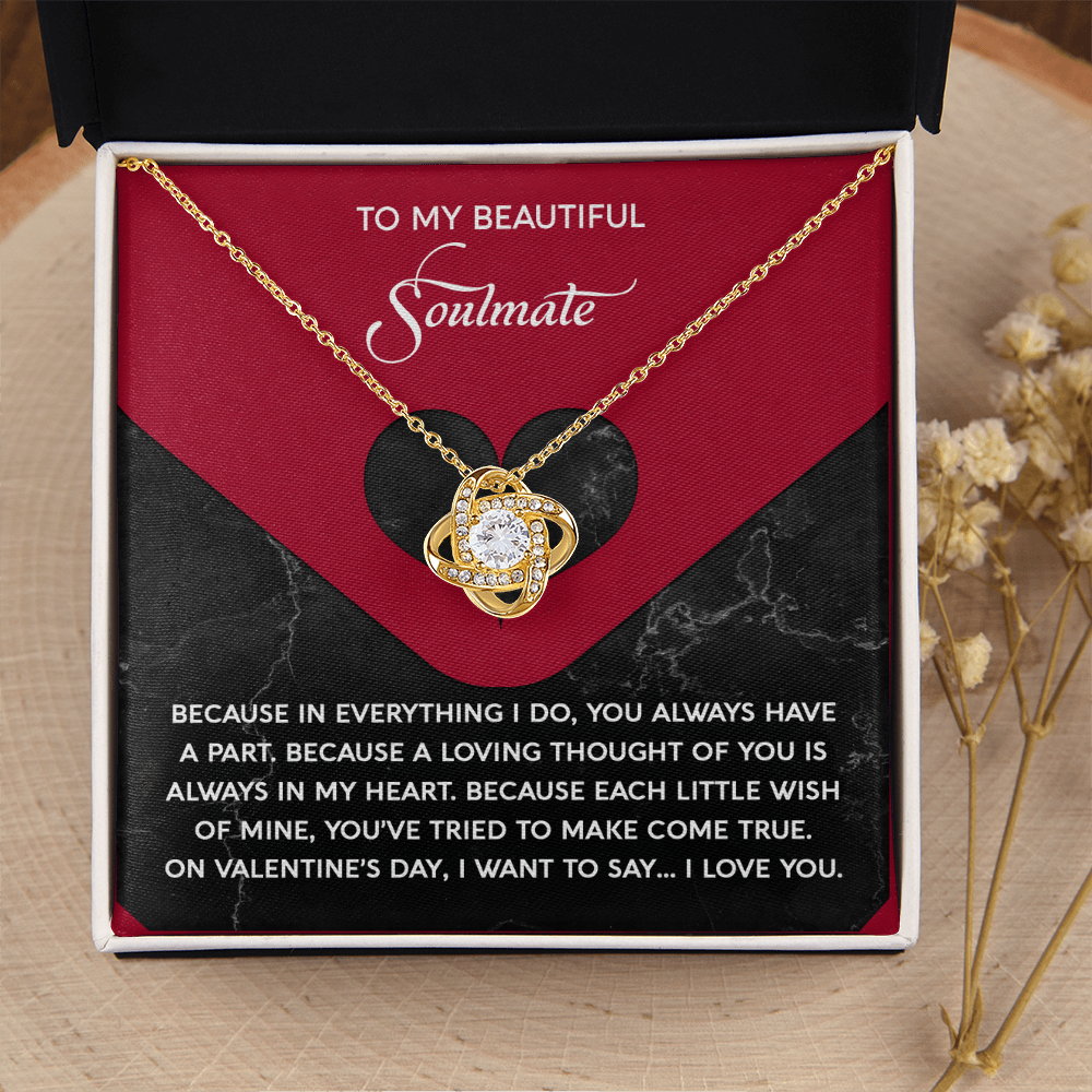 To My Beautiful Soulmate Necklace, Unique Valentine Gifts For Her, Valentine Birthday Gifts, My Soulmate Gifts For Her, Valentine Jewelry For Women