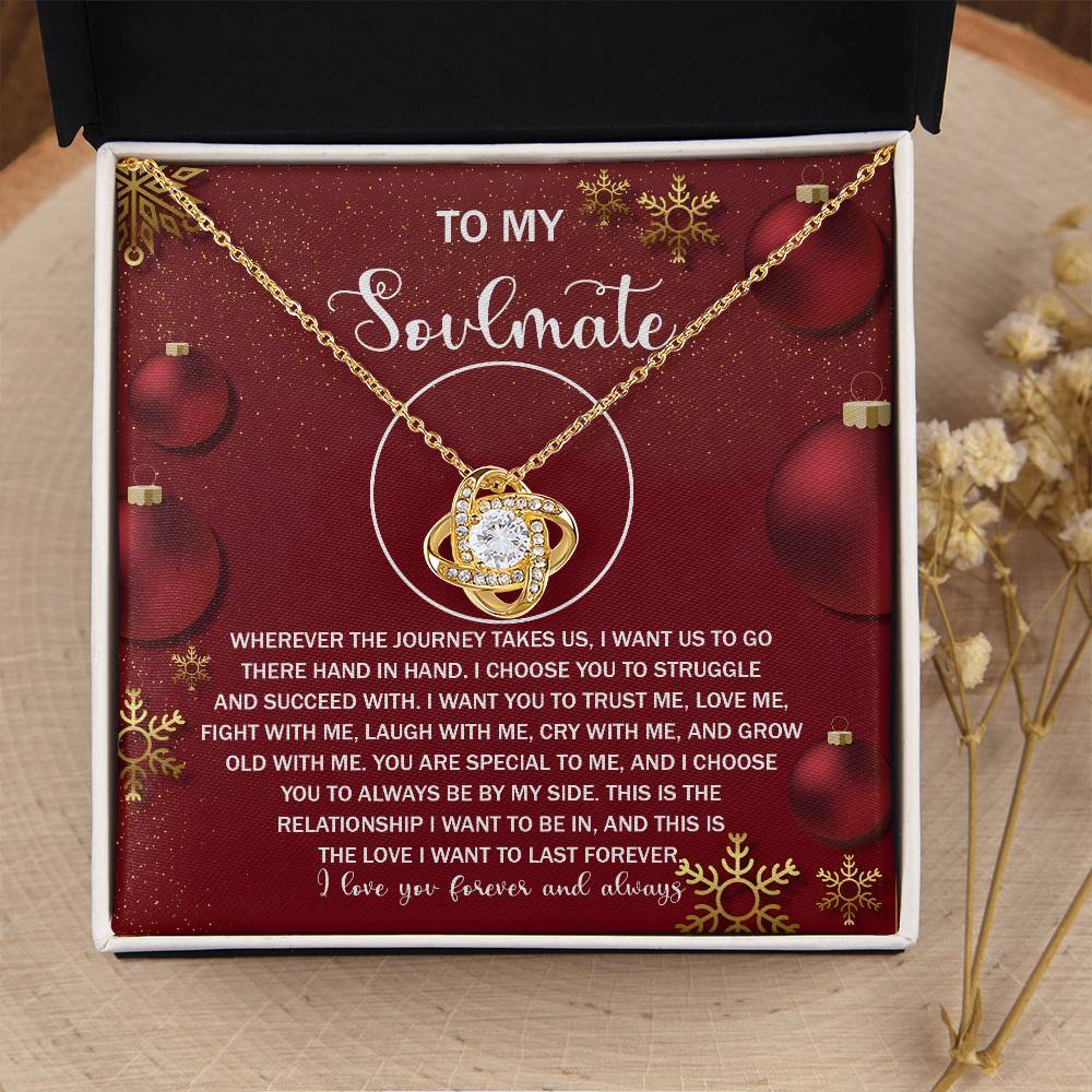 To My Soulmate Necklace, Gifts For Soulmate, Christmas Presents For Girlfriend, Gifts For Husband From Wife Unique Christmas