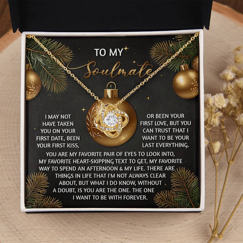 To My Soulmate Necklace, Wife Christmas Gift, Best Christmas Gifts For My Wife, Funny Christmas Gift For Wife