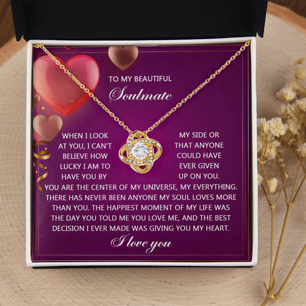 To My Beautiful Soulmate Necklace, Best Valentine Gifts For Wife, To My Wife Valentine's Day Gift, Valentine Birthday Gifts, Gifts For Soulmate