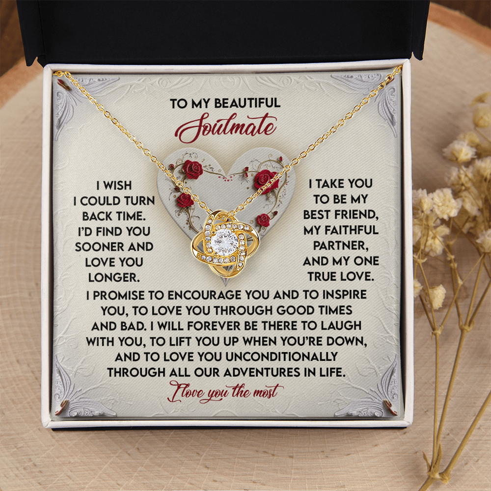 To My Beautiful Soulmate Necklace, My Love Necklace For Girlfriend, Anniversary Present For Girlfriend, Presents For Your Girlfriend
