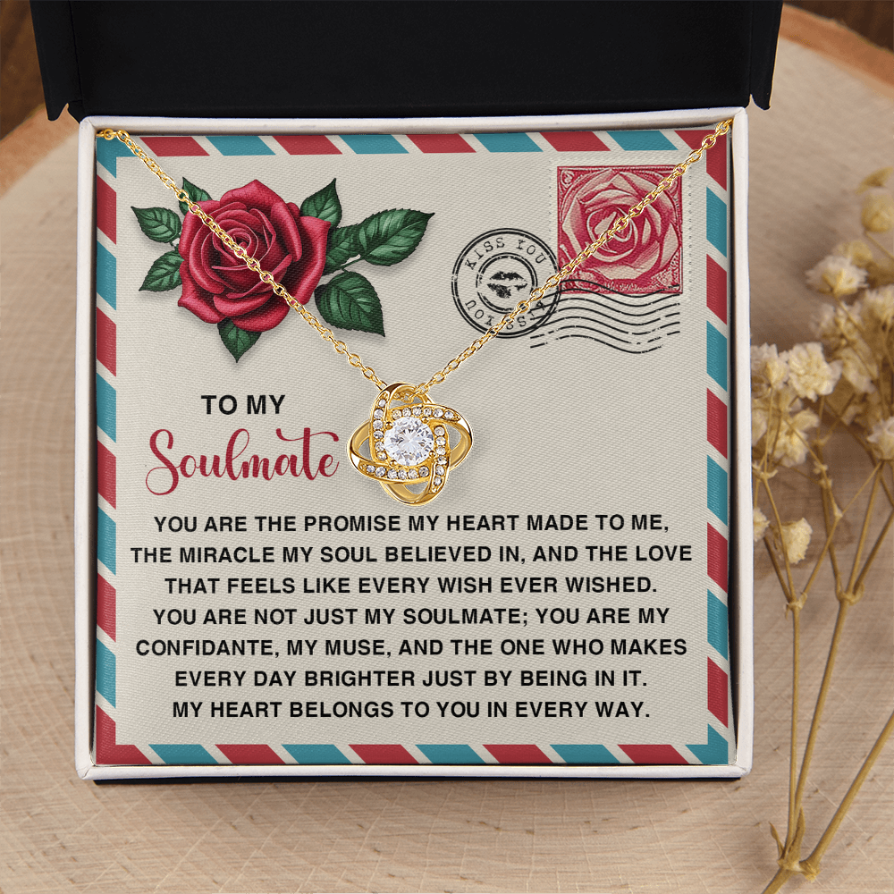 To My Soulmate Necklace, Unique Valentine Gifts For Her, Valentine's Day Necklace For Her, To My Wife Valentine's Day Gift, San Valentine Gift For Her