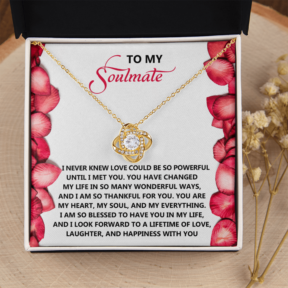 To My Soulmate Necklace, Necklace For Valentine's Day, Valentine Gifts For Her, Valentine's Gifts For Women, Valentine Gifts For Wife
