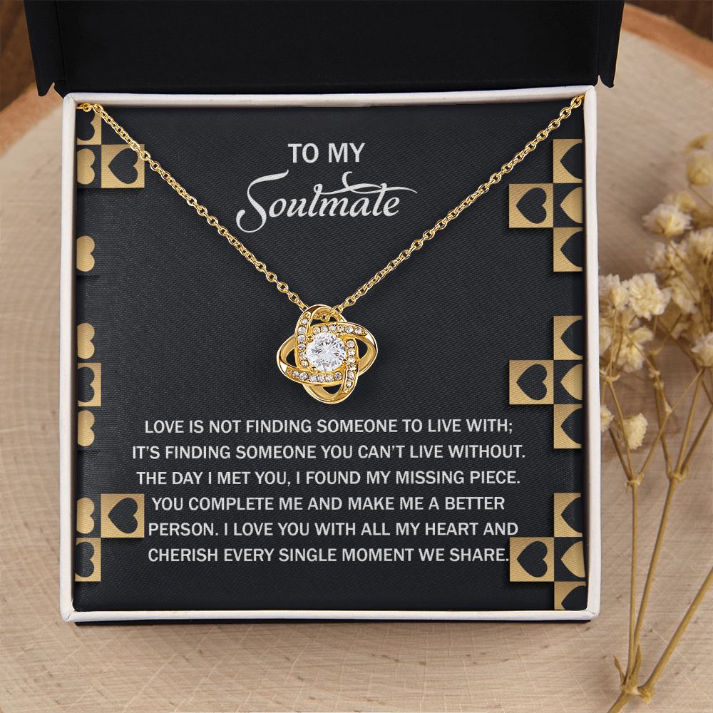 To My Soulmate Necklace, Valentine Gift For Wife, Valentine Card For Wife Romantic, My Soulmate Gifts For Her, Valentine's Gifts For Wife