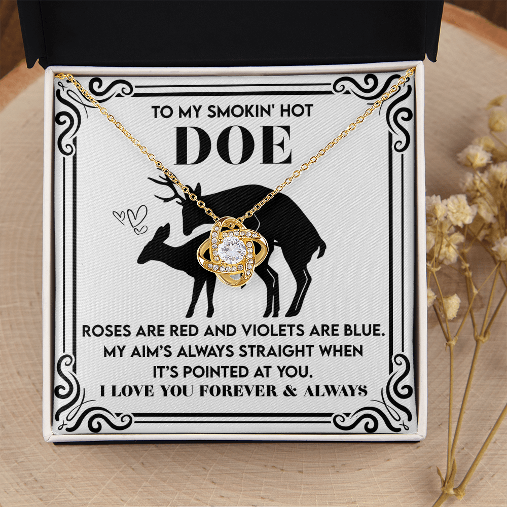 To My Smokin' Hot Doe Necklace, Soulmate Gifts For Her, Valentine's Gift For Wife, Naughty Valentine's Gifts For Wife, Valentine Gift Ideas For Her