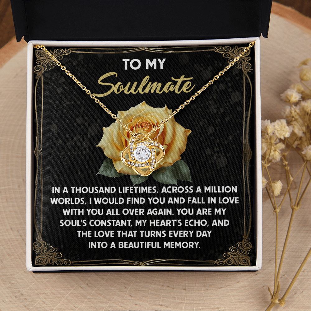 To My Soulmate Necklace, For Girlfriend Birthday Gifts, Unique Valentine Gifts For Her, Women's Valentine's Day Gifts, Best Gifts For A Girlfriend