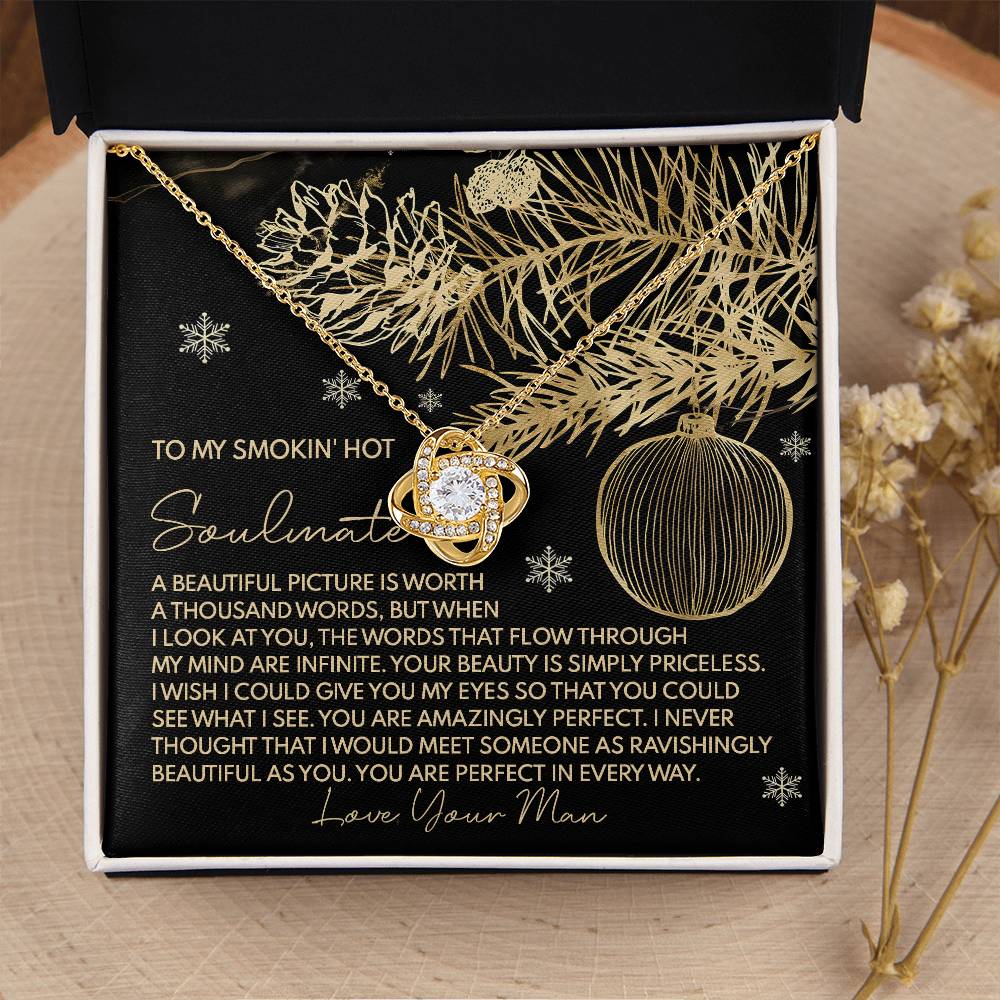 To My Smokin's Hot Soulmate Necklace, Christmas Gift For Wife Ideas, Christmas Jewelry For Women, My Soulmate Gifts For Her