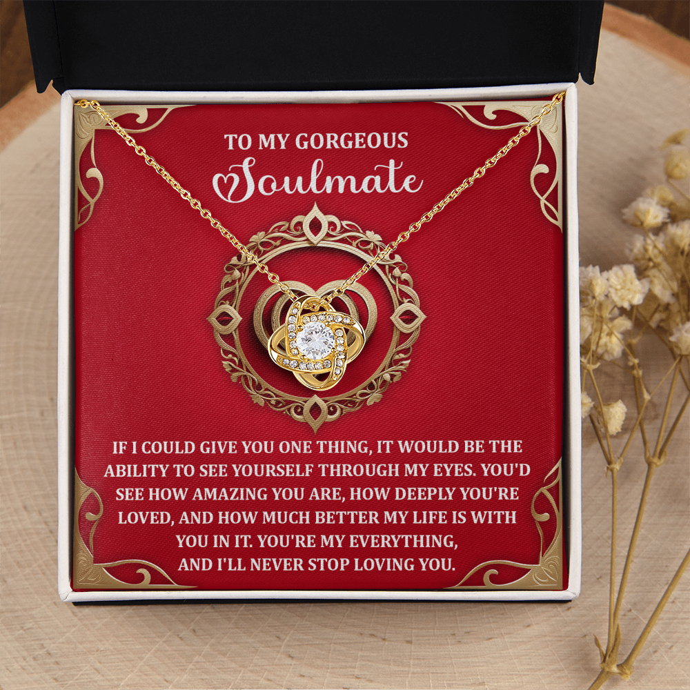 To My Gorgeous Soulmate Necklace, Special Gift For Girlfriend, Valentine's Day For Her, Girlfriend Gifts For Women, My Gorgeous Girlfriend Necklace